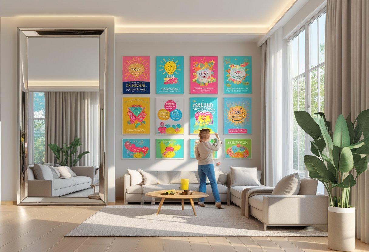 Sådan skaber du et stilfuldt hjem med spejle og sjove plakater